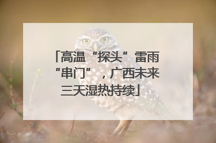 高温“探头”雷雨“串门”，广西未来三天湿热持续