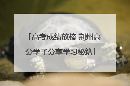 高考成绩放榜 荆州高分学子分享学习秘籍