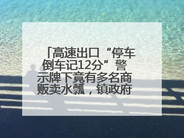 高速出口“停车倒车记12分”警示牌下竟有多名商贩卖水瓢，镇政府：系流动摊位，已多次劝离