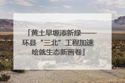 黄土旱塬添新绿——环县“三北”工程加速绘就生态新画卷
