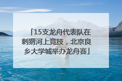 15支龙舟代表队在刺猬河上竞技，北京良乡大学城举办龙舟赛