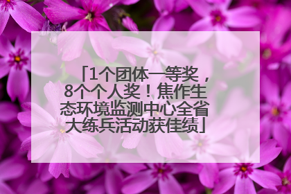 1个团体一等奖，8个个人奖！焦作生态环境监测中心全省大练兵活动获佳绩