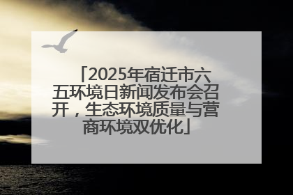 2025年宿迁市六五环境日新闻发布会召开，生态环境质量与营商环境双优化