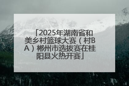 2025年湖南省和美乡村篮球大赛（村BA）郴州市选拔赛在桂阳县火热开赛