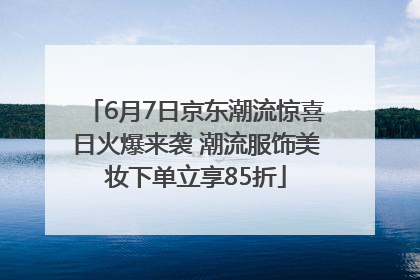 6月7日京东潮流惊喜日火爆来袭 潮流服饰美妆下单立享85折