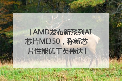 AMD发布新系列AI芯片MI350，称新芯片性能优于英伟达